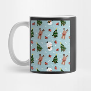 tree, reindeer, snowman, holidays, christmas Mug